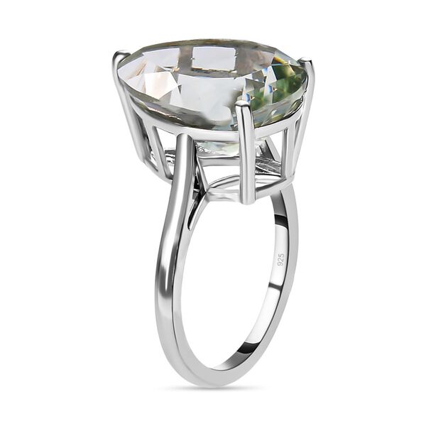 Grüner Amethyst Ring, 925 Silber platiniert (Größe 18.00) ca. 7,53 ct image number 5