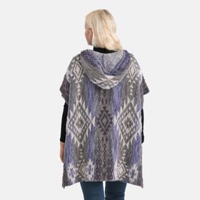 La Marey signature Printed pattern with hoodie ponchos