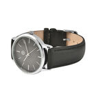 Strada - Schlichte Uhr mit Sternenstaub Effekt, Modernes PU-Leder Armband, wasserdicht, japanisches Uhrwerk, Schwarz image number 4
