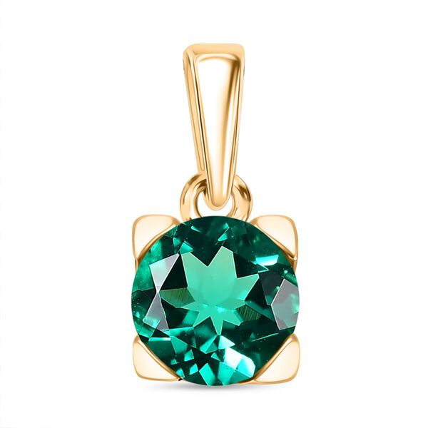 LUXURIANT AAA Labor kolumbianisches Smaragd Schmuckset, 925 Silber 750 Gelbgold Vermeil - 2,70 ct. image number 7