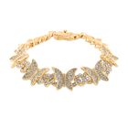 Weißer Kristall Armband ca. 19 cm Std Gelb