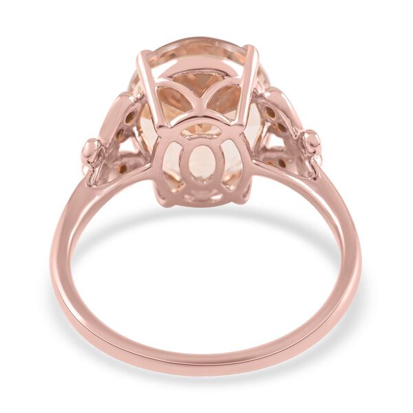 LUXORO AAA Marropino Morganit und Diamant Ring in 585 Roségold - 4,40 ct. image number 4