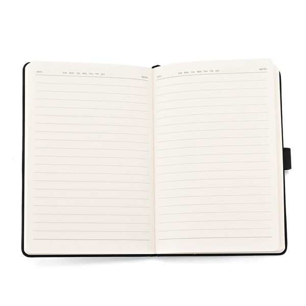 LIVMORE - 2er Set A5 Notizbuch mit Stift Umschlag mit Magnetverschluss Motiv Himmelstempel Nationaler Landschaftsstil Schwarz image number 6