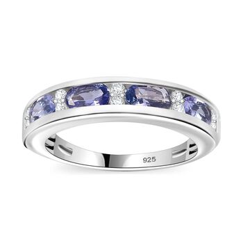 Tansanit und Zirkon Ring - 1,04 ct.