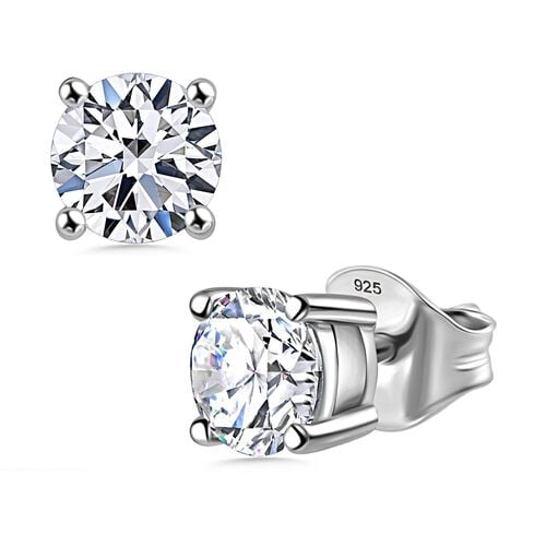 Lab Grown Diamant VS Ohrringe 925 Silber rhodiniert ca. 2,00 ct. image number 0