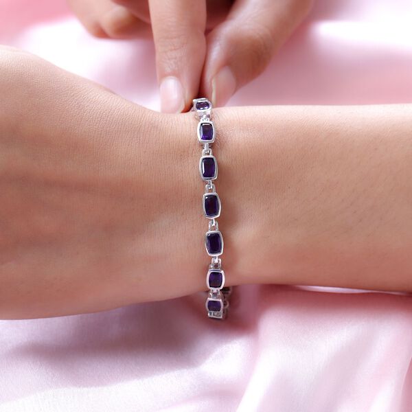 Lusaka Amethyst-Armband, ca. 20 cm, 925 Silber platiniert ca. 7,70 ct image number 3