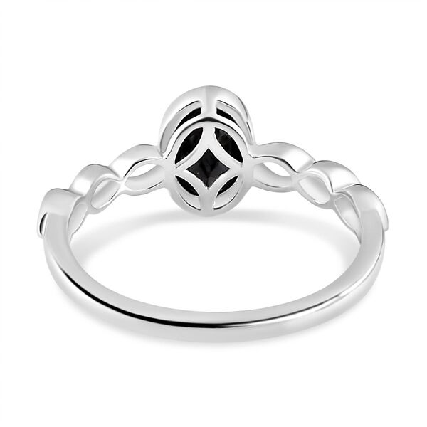 Schwarzer Spinell Ring, 925 Silber (Gr&ouml;&szlig;e 20.00) ca. 0.98 ct image number 6
