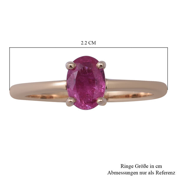 Nat&uuml;rlicher Mosambik Rubin Solit&auml;r Ring 585 Gelbgold image number 5