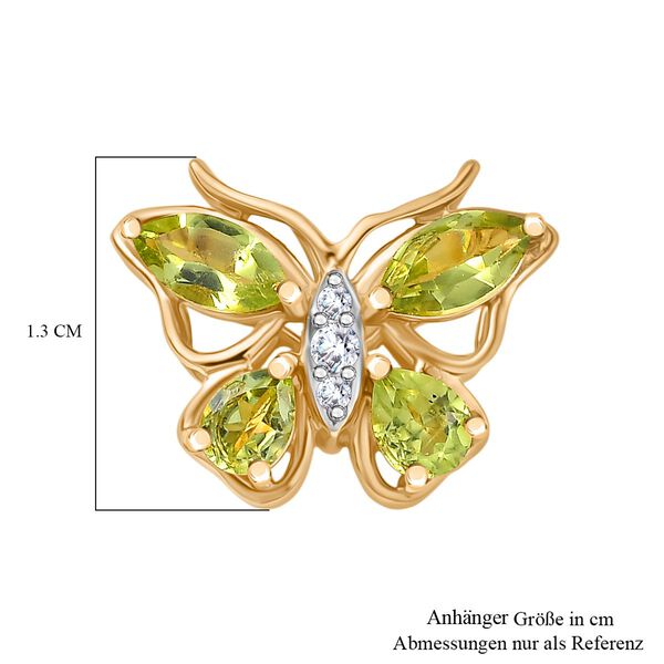 D'Joy Peridot Anhänger 925 Silber vergoldet ca. 0.97 ct image number 6