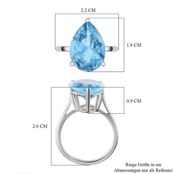 Himmelblauer Topas-Ring - 9,75 ct. image number 7
