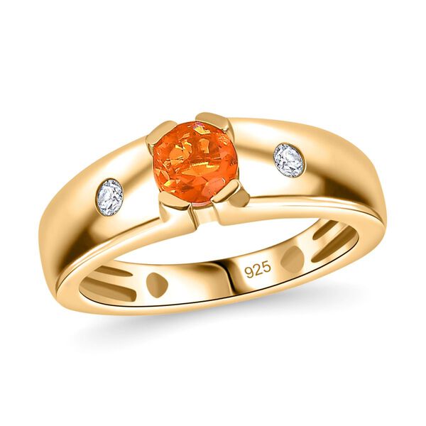 AA Salamanca Feueropal und Zirkon Ring - 0,46 ct. image number 4