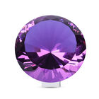 Diamantschliff Lila Glaskristall mit St&auml;nder in Geschenkbox, Gr&ouml;&szlig;e: 20 cm, Amethyst