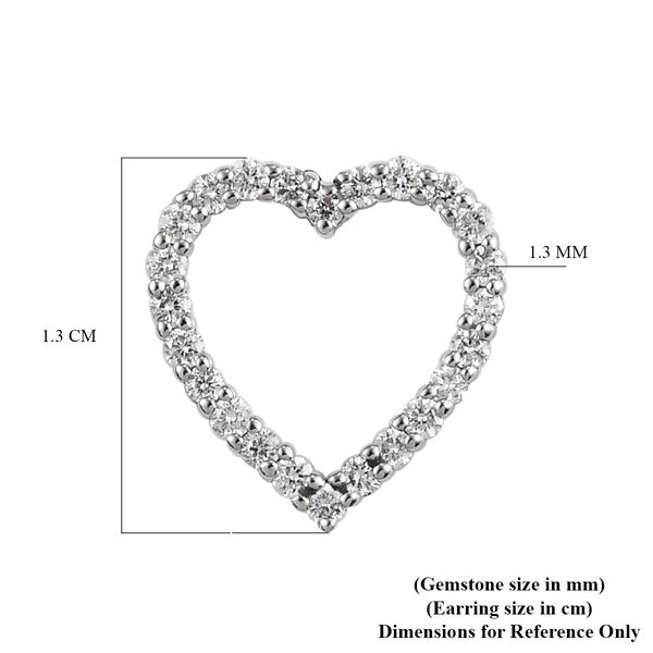 RHAPSODY - Diamant-Herz-Ohrringe, zertifiziert VS E-F, 950 Platin ca. 0,50 ct image number 4