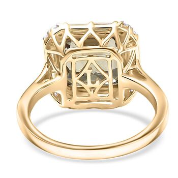 LUXURIANT DIAMOND - AAA Turkizit, Lab Grown Diamant Ring 417 Gold (Gr&ouml;&szlig;e 17.00) ca. 5,37 ct