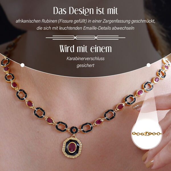 Afrikanische Rubin-Halskette, 45 cm - 12,61 ct. image number 3