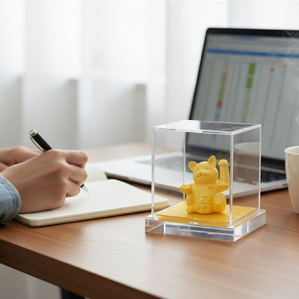 Feng-Shui-Maneki-Neko Gl&uuml;ckskatze aus 999er Feingold, 10mg image number 2