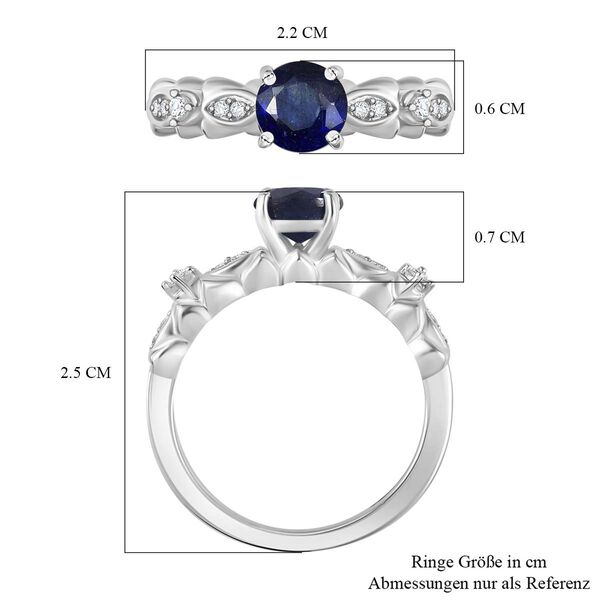 Masoala Saphir und Zirkon Ring - 1,46 ct. image number 7