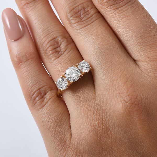 LUXURIANT SGL zertifizierter VS-EF Labor Diamant Ring in 585 Gold - 2 ct. image number 3