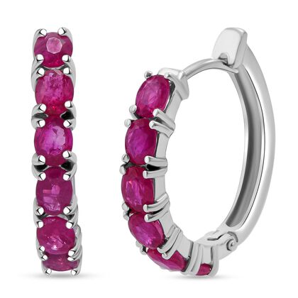 Burma-Rubin  Ohrringe 925 Silber rhodiniert ca. 2.50 ct