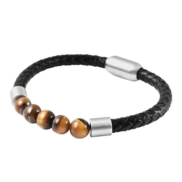 Gelbes Tigerauge-Armband, ca. 20 cm, Edelstahl ca. 61,50 ct image number 3