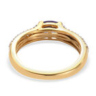 AA Tansanit und Zirkon-Ring, 925 Silber Gelbgold Vermeil  ca. 0,86 ct image number 5