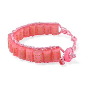 Flexibles rosa Jade Armband - 235 ct.