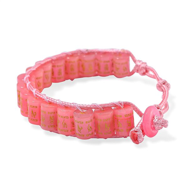 Flexibles rosa Jade Armband - 235 ct. image number 3