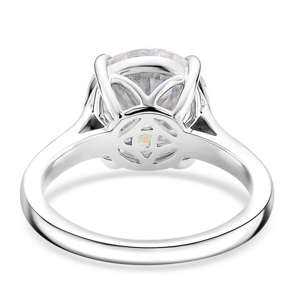 GRA zertifiziert Moissanit Ring 925 Silber rhodiniert (Gr&ouml;&szlig;e 16.00) ca. 5,50 ct image number 5