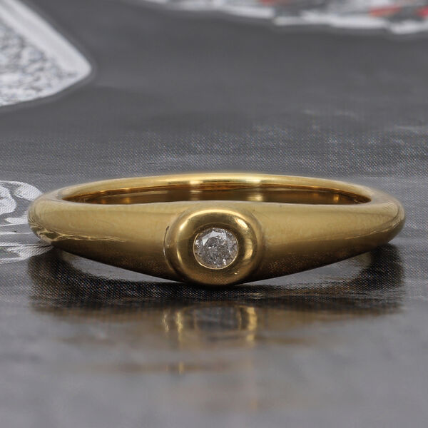 Diamant Ring 925 Silber vergoldet  ca. 0,05 ct image number 2