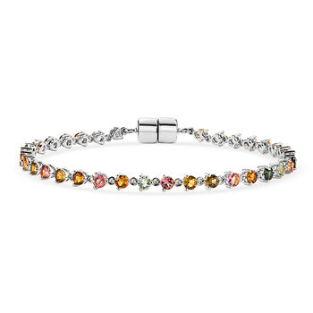 D'Joy AA Mehrfarbig-Turmalin Armband ca. 19 cm 925 Silber Rhodiniert ca. 4,18 ct.