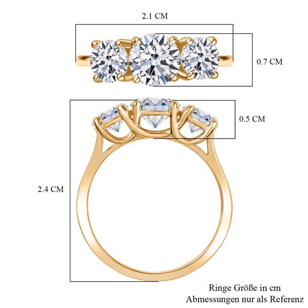 Lab Grown Diamant VS-EF Ring 585 Gold (Größe 17.00) ca. 2,09 ct image number 6
