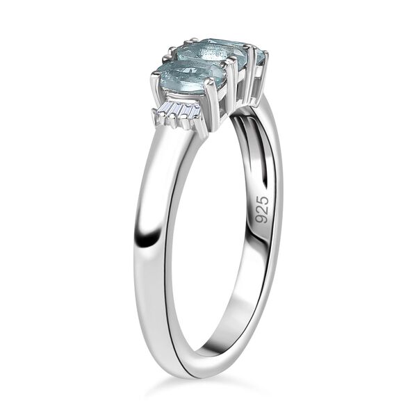 AA Aqua Kyanit und Diamant Ring - 0,96 ct. image number 4
