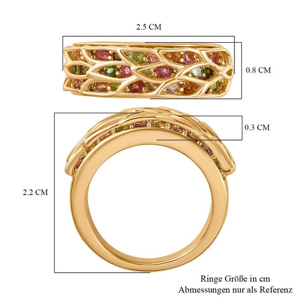 AA mehrfarbiger Turmalin-Ring - 1,58 ct. image number 7