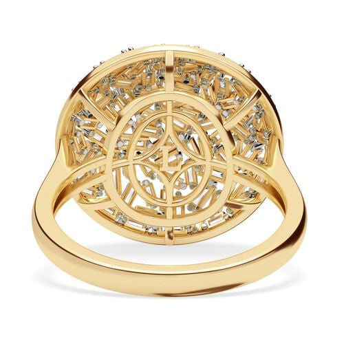 LUXURIANT DIAMOND- SGL zertifizierter SI-GH Labor Diamant Ring, 925 Silber 750 Gelbgold Vermeil - 1 ct. image number 5