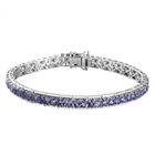 Tansanit Armband ca. 19 cm 925 Silber rhodiniert ca. 9,81 ct.