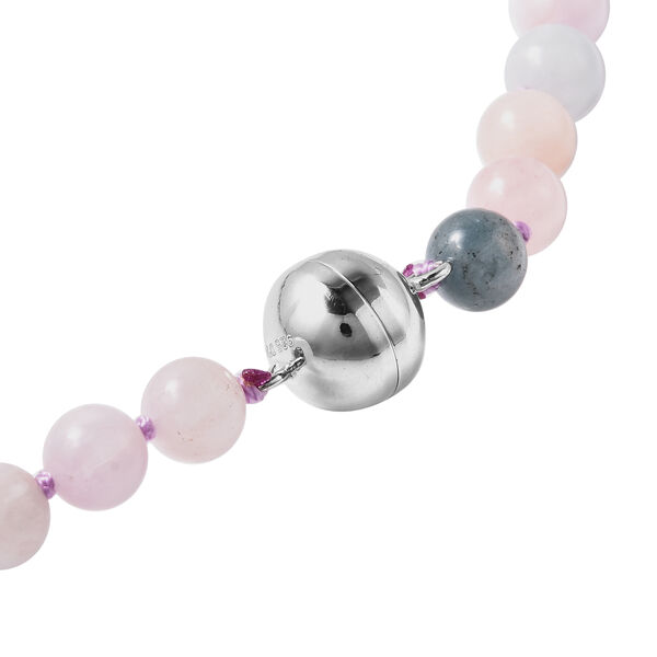 JARDIN-KOLLEKTION Morganit und Mehrfarbig Edelsteine Halskette ca. 45 cm 925 Silber rhodiniert 127,13 ct image number 6