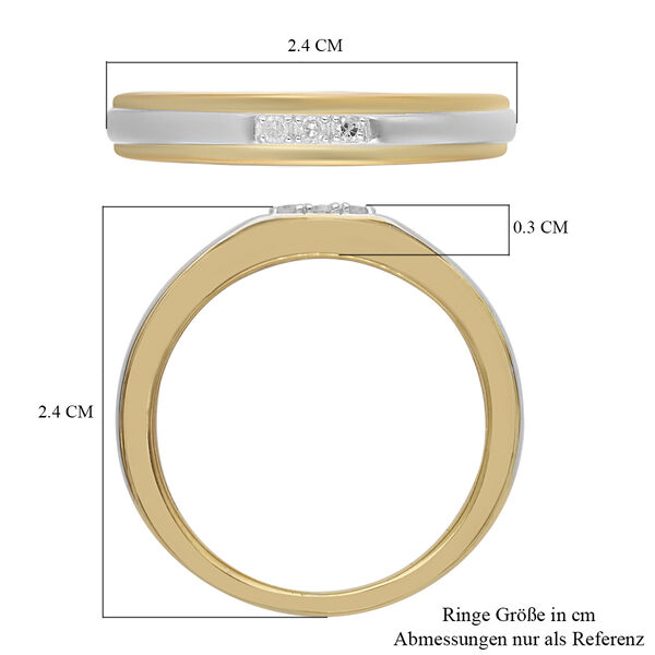 Diamant Ring 925 Silber Bicolor image number 6