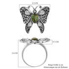 Natürlicher Peridot Schmetterling-Ring, Edelstahl Schwarz oxidiert  ca. 2,00 ct image number 6