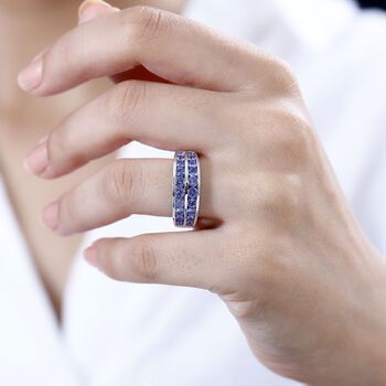 AA Tansanit Ring, 925 Silber rhodiniert (Gr&ouml;&szlig;e 18.00) ca. 1.84 ct