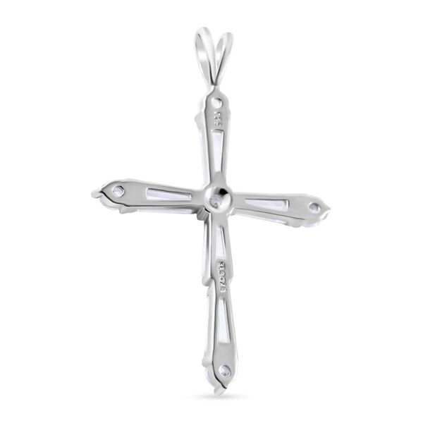 Wei&szlig;er Zirkonia Anh&auml;nger 925 Silber rhodiniert image number 5