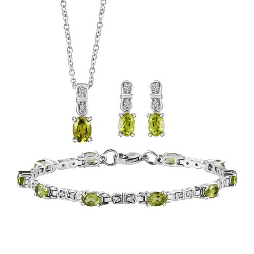 Schmuck-Geschenkset mit Peridot und Zirkon image number 0