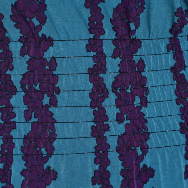 Midaxi-Kleid mit gesmokter Taille, One Size, Blau und lila image number 5