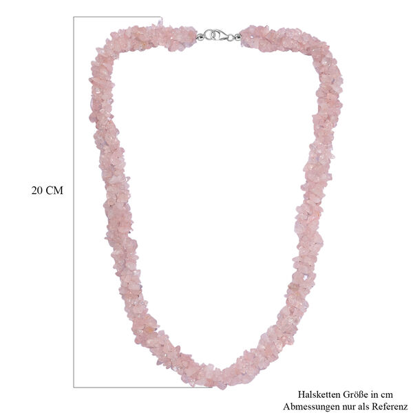 Rosenquarz Halskette, 50 cm - 370 ct. image number 5