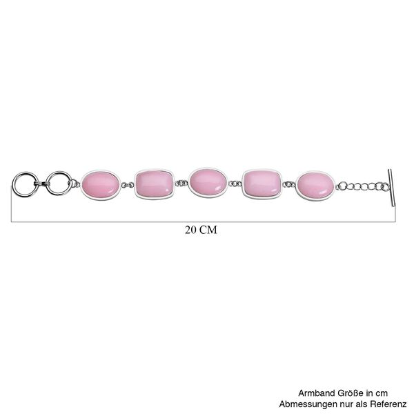 Rosenquarz-Armband, ca. 19 cm, Edelstahl ca. 80.00 ct image number 5