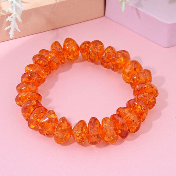 Synthetischer Bernstein Armband 19 cm image number 1