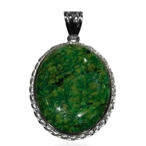 Gefärbter Chrysokoll-Jaspis Anhänger ca. 62.00 ct image number 0