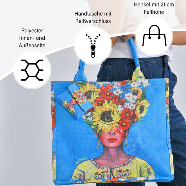 2er Set Shopper und Geldbörse - Frida Kahlo image number 4