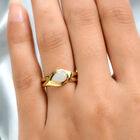 Natürlicher Äthiopischer Opal Ring 925 Silber vergoldet (Größe 16.00) ca. 0,79 ct image number 2