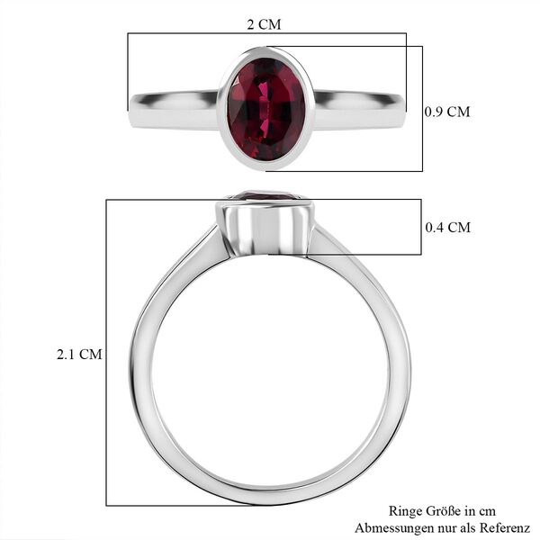 AAAA Rubellit Ring in 950 Platin - 1,05 ct. image number 5