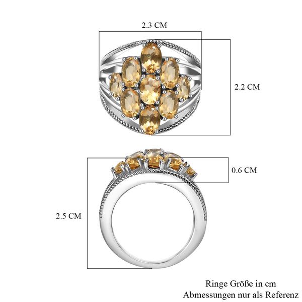 Citrin Ring, 316L Edelstahl (Gr&ouml;&szlig;e 17.00) ca. 3.43 ct image number 6